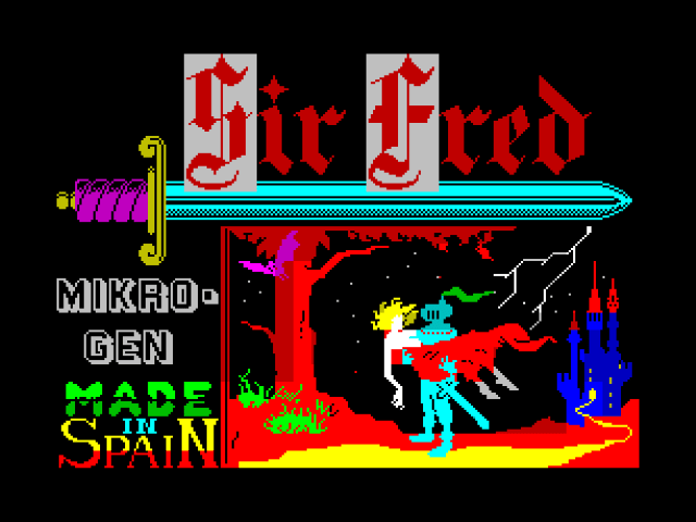 Sir Fred title screen for ZX Spectrum